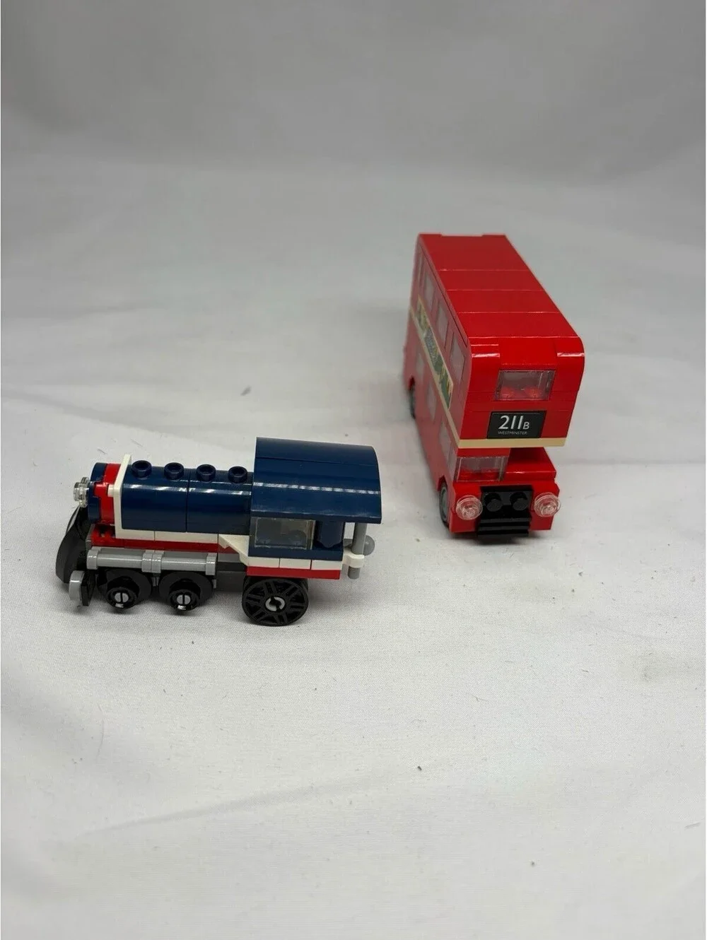 Lego Creator Double Decker Westminister Bus Built 40220 & 30575 Train Engine